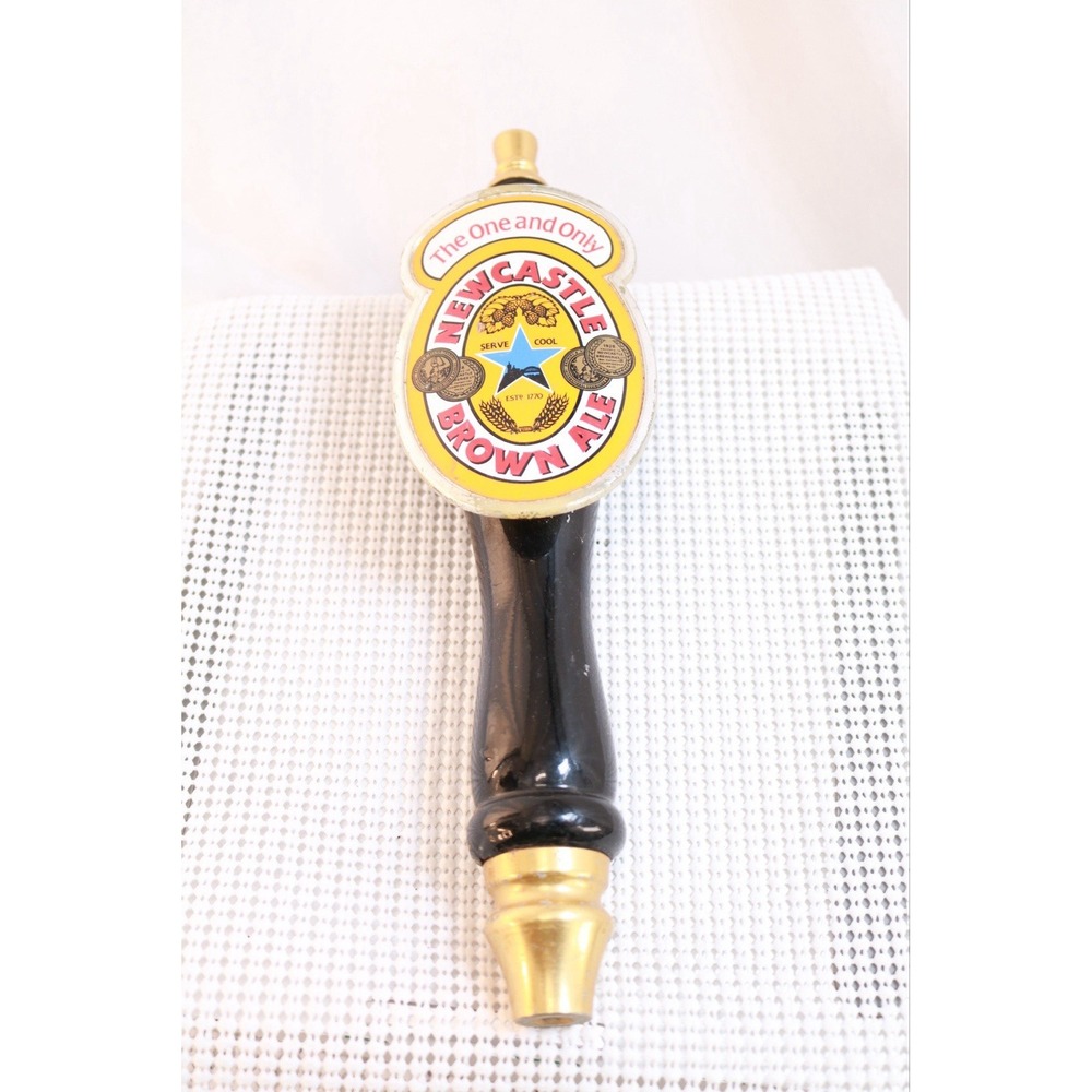 Newcastle Brown Ale Beer Tap Handle Pub Bar Breweriana Black Gold 10”